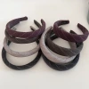 Fashionable commuting, simple twill fabric sponge hairband, wide edge, high top headband, Korean-style stylish when going out, hairpin details Picture